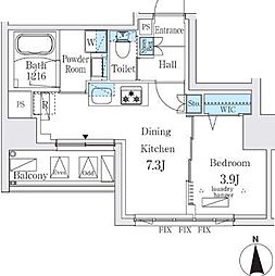 東京メトロ日比谷線 秋葉原駅 徒歩3分の賃貸マンション 4階1DKの間取り