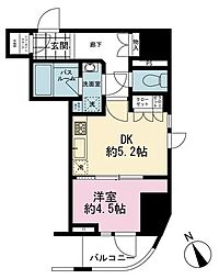 都営大江戸線 蔵前駅 徒歩2分の賃貸マンション 3階1DKの間取り