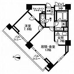 東京メトロ有楽町線 麹町駅 徒歩3分の賃貸マンション 3階1LDKの間取り