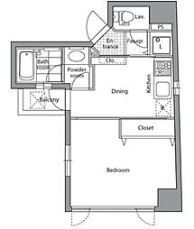 都営三田線 千石駅 徒歩3分の賃貸マンション 12階1DKの間取り