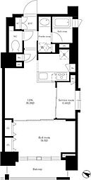東京メトロ半蔵門線 神保町駅 徒歩4分の賃貸マンション 12階1SLDKの間取り