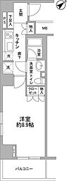 都営三田線 千石駅 徒歩1分の賃貸マンション 4階1Kの間取り