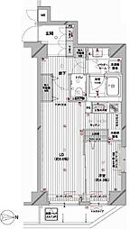 都営浅草線 蔵前駅 徒歩4分の賃貸マンション 2階1LDKの間取り