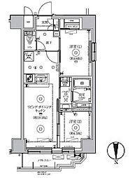 都営大江戸線 新御徒町駅 徒歩3分の賃貸マンション 8階2LDKの間取り