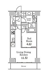 東京メトロ千代田線 千駄木駅 徒歩3分の賃貸マンション 3階1LDKの間取り