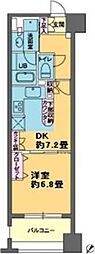 東京メトロ半蔵門線 水天宮前駅 徒歩2分の賃貸マンション 10階1DKの間取り