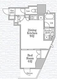 都営大江戸線 本郷三丁目駅 徒歩3分の賃貸マンション 5階1DKの間取り