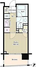 東京メトロ日比谷線 小伝馬町駅 徒歩3分の賃貸マンション 6階1Kの間取り