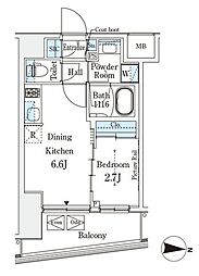 東京メトロ半蔵門線 押上駅 徒歩3分の賃貸マンション 3階1DKの間取り