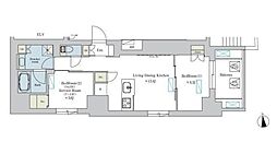 つくばエクスプレス 浅草駅 徒歩1分の賃貸マンション 15階1SLDKの間取り