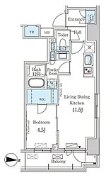 JR総武線 錦糸町駅 徒歩10分の賃貸マンション 9階1LDKの間取り