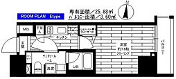 都営三田線 白山駅 徒歩6分の賃貸マンション 2階1Kの間取り