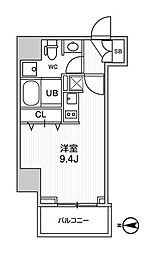 東京メトロ半蔵門線 押上駅 徒歩10分の賃貸マンション 3階ワンルームの間取り