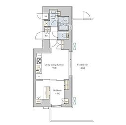 都営三田線 千石駅 徒歩4分の賃貸マンション 5階1LDKの間取り