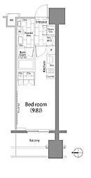 東京メトロ有楽町線 麹町駅 徒歩2分の賃貸マンション 13階ワンルームの間取り