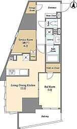 東京メトロ千代田線 千駄木駅 徒歩6分の賃貸マンション 7階1SLDKの間取り