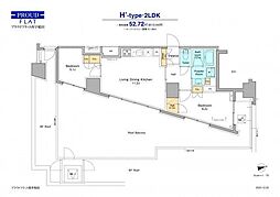 東京メトロ副都心線 西早稲田駅 徒歩1分の賃貸マンション 6階2LDKの間取り