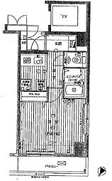 ヴェルト日本橋2Zweit 1Kの間取図画像