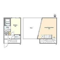 LEGALAND四谷三丁目 1LDKの間取図画像