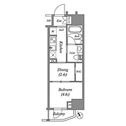 ARKMARK水天宮前1 1DKの間取図画像