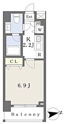 ステージグランデ本郷 1Kの間取図画像