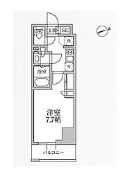 レジディア新御徒町2 1Kの間取図画像
