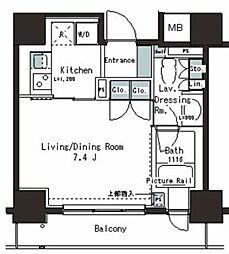 ParkAxis本郷の杜 1Kの間取図画像