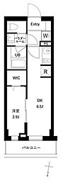 プレセダン千駄木 1DKの間取図画像