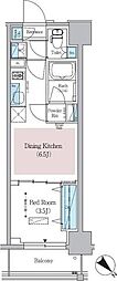 アーバネックス日本橋横山町 1DKの間取図画像