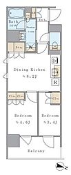 Brilliaist両国 2DKの間取図画像