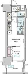 Brilliaist上野稲荷町 1DKの間取図画像