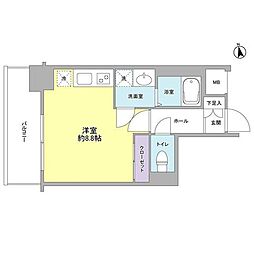コンフォリア東池袋 ワンルームの間取図画像