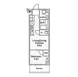 COMFORIALIV巣鴨 1LDKの間取図画像