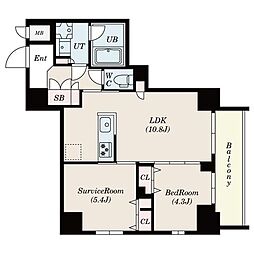 S-RESIDENCE押上epure 1SLDKの間取図画像