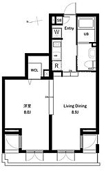 COSMOSREID東高円寺Residence 1LDKの間取図画像