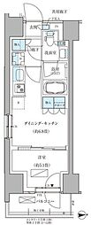 パークアクシス品川天王洲アイル 1DKの間取図画像