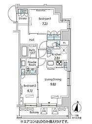 パークアクシス成増二丁目 2LDKの間取図画像