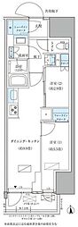 パークアクシス品川天王洲アイル 2DKの間取図画像