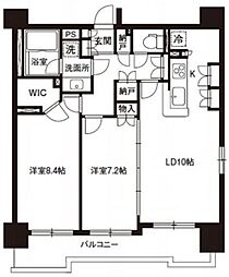 レジディア御茶ノ水 2LDKの間取図画像