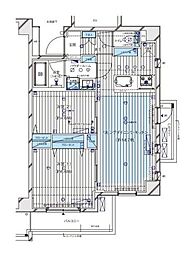 メインステージ本蓮沼 2LDKの間取図画像