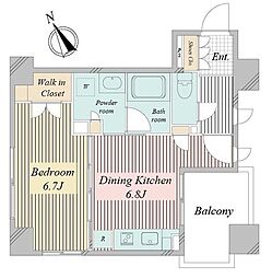 アクティ東仲通り 1DKの間取図画像