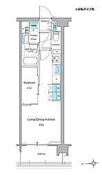 新宿区高田馬場3丁目マンション 1LDKの間取図画像