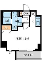 プライムアーバンスミヨシ2 ワンルームの間取図画像