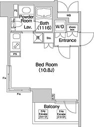コンフォリア市谷柳町 ワンルームの間取図画像