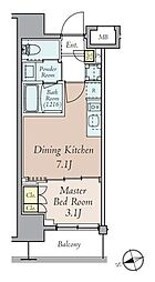 CRESTCOURT本郷三丁目 1DKの間取図画像
