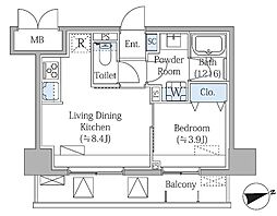 品川区南大井3丁目マンション 1LDKの間取図画像