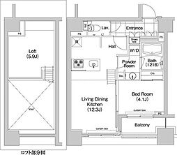 コンフォリア新川 1LDKの間取図画像