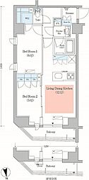 アーバネックス日本橋馬喰町 2LDKの間取図画像