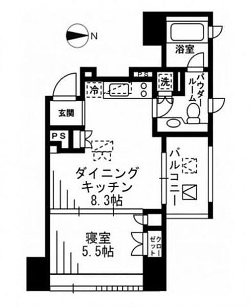 東京都新宿区左門町(賃貸マンション1LDK・9階・33.43㎡)の写真 その2