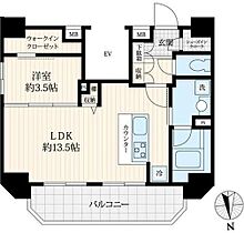 東京都台東区台東２丁目（賃貸マンション1LDK・10階・44.69㎡） その2